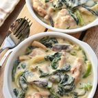 【鶏肉と青菜のクリーム煮】チーズdeこく旨◎家族ウケ抜群！