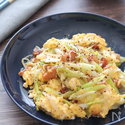 【ネギたっぷり焼き鳥缶とふわたま炒め】簡単すぎるけど美味しい