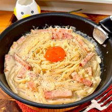 ワンパンでコクまろクリーミーうどん＋おまけのコンソメスープ！