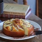 混ぜて焼くだけ！ふわっ♪【米粉いちじくアーモンドケーキ】