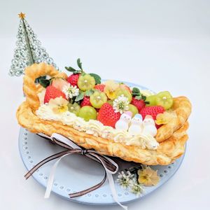 AYANO.•*¨*•.☆の作ってみた!投稿(冷凍パイシートで作る❣️クリスマスバスケットケーキ)