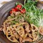 【大葉香る】豚こま肉とレンコンのポン照り #ご飯が進む＃甘辛