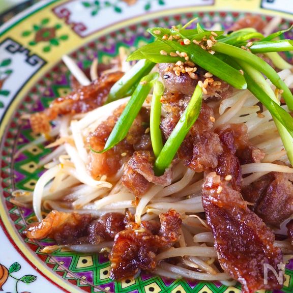 牛肉ともやしのオイスター旨味炒め【調味料大さじ1】