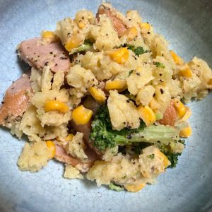 ゆっこの作ってみた!投稿(【ガーリックペッパーポテサラ】おつまみに◎無限に食べれる♡)