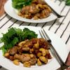 あゆの作ってみた!投稿(ナッツの食感最高♡鶏もも肉のさっぱりナッツだれ)
