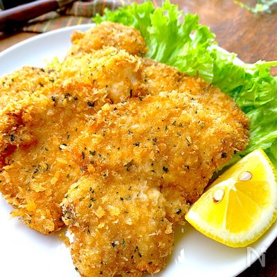 簡単手軽に☆鶏むね肉のさくさくチーズパン粉フライ