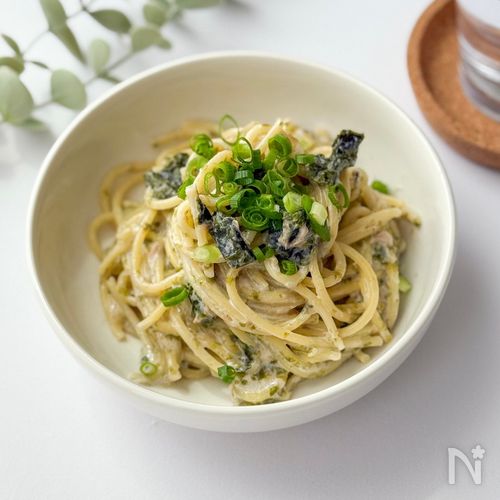 海苔クリームパスタ