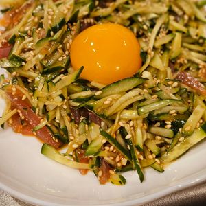 楓ママの作ってみた!投稿(我が家の生ハムユッケ)