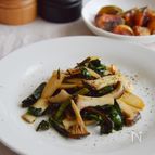 簡単！ビーツの葉とエリンギのバターソテー。洋風の副菜♪