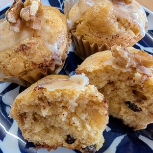 まゆのの作ってみた!投稿(焼くまで10分【米粉シナモンロール風マフィン】)