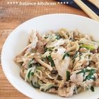 麺つゆで10分。もやしと豚肉のうま煮