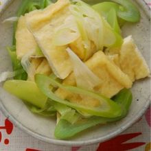 あげとねぎの酒塩蒸し