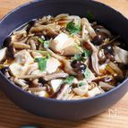 つるんとした口あたり【豆腐ときのこの煮物】あっさりヘルシー