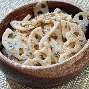 楽ラク手抜キッチン🐶🐾の作ってみた!投稿(レンジでOK《蓮根だけ～♡腸活旨塩サラダ》)
