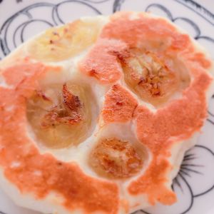 ミルクの作ってみた!投稿(おうちバレンタインに♡
材料3つ！ふわとろバナナパンケーキ)