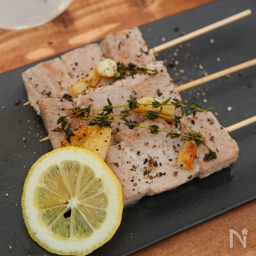 かつおのハーブオイル漬け串焼き