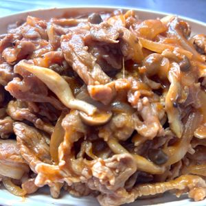 なおの作ってみた!投稿(【豚こまポークチャップ】お手軽食材!大人も子どもも喜ぶ♡)