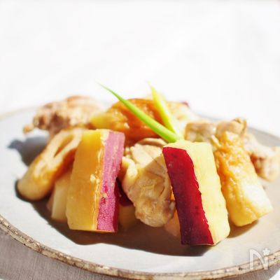 鶏肉とさつまいも煮