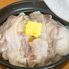 至福の豚バラねぎ塩バターなべ