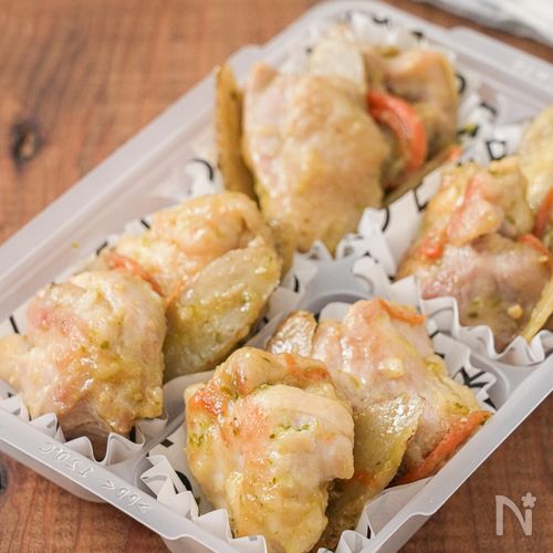 【冷凍作り置き】鶏とごぼうの味噌バジル炒め