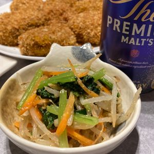 すみれの作ってみた!投稿(やみつき【野菜の3色ナムル】レンジで簡単!)