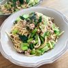 ゆかりの作ってみた!投稿(焼肉のタレで味付け簡単！ひき肉と小松菜の焼肉パスタ)