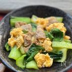 【ワンパン10分】チンゲンサイとふわふわ卵の中華炒め