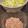 ねぎ入り鶏団子と白菜のコンソメスープの工程1