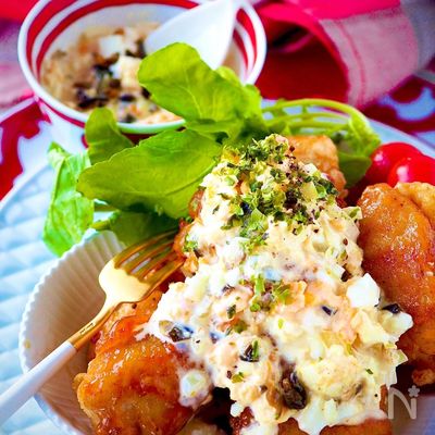 【むね肉で大満足】揚げずにゆで卵なしのタルタルチキン南蛮