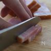カリフラワーとベーコンの洋風炊き込みご飯の工程1