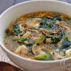 具沢山！＊鶏とほうれん草としめじの食べる春雨スープ＊
