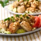 揚げない油淋鶏♡鶏むね肉の柔らか唐揚げ〜ネギの香味タレ～