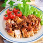 『むね肉de玉ねぎたっぷり♡生姜焼きステーキ』