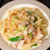 簡単やみつきの味！【豚肉とネギのにんにく和風焼きうどん】の工程5