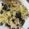 ぽぽペの作ってみた!投稿(レンジで3分【キャベツとえのきの旨塩のりナムル】箸が止まらん)