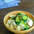 かぶときゅうりの塩昆布マリネ・ポリ袋でお手軽♪