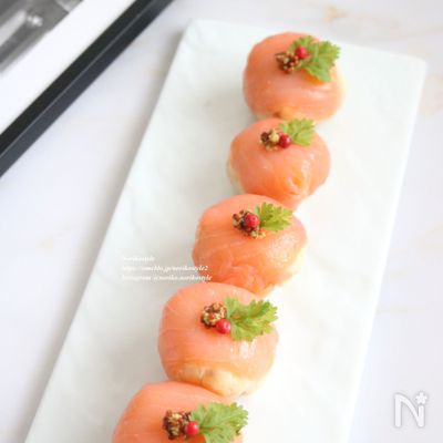 スモークサーモンのツナポテトサラダ包み