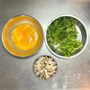 ひとりごはんに!春菊と卵のあんかけご飯の工程1
