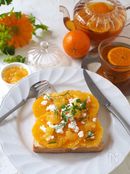 クリチとカッテージチーズの爽やかオレンジトースト