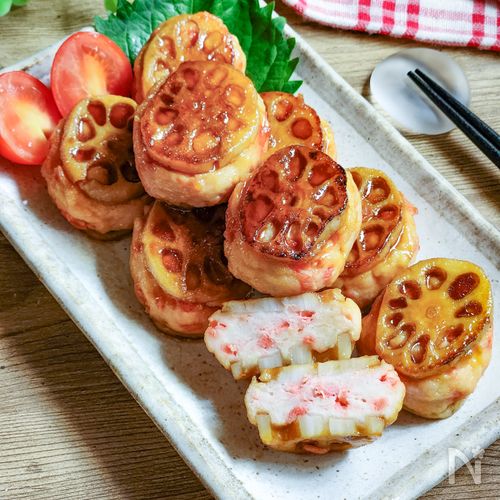 紅しょうがとれんこんのはさみ焼き
