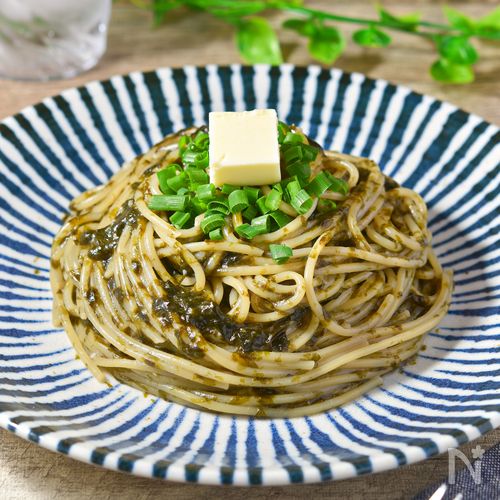 【海苔とわさびのワンパンパスタ】磯の香りにわさびがピリリ