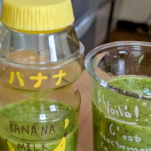 まゆのの作ってみた!投稿(砂糖不使用♪♪甘酒とヨーグルトで腸活グリーンスムージー)