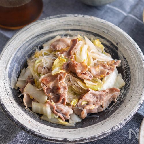 【白菜と豚肉の春雨炒め】白菜がおいしい冬に♪