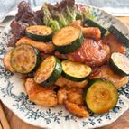 ささみとズッキーニの甘酢炒め【ヘルシーボリュームおかず】