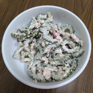 海の作ってみた!投稿(夏バテ防止☆簡単副菜『やみつきツナマヨゴーヤー』)