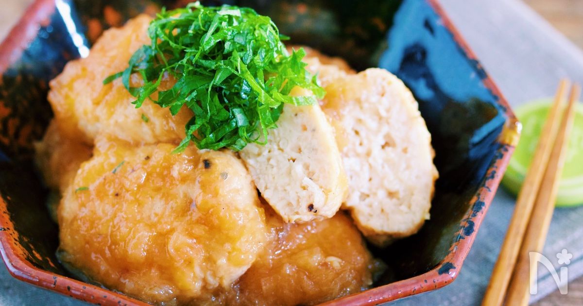 感動のふわふわ食感♡『えのきつくねのサッパリおろし煮』 | レシピ