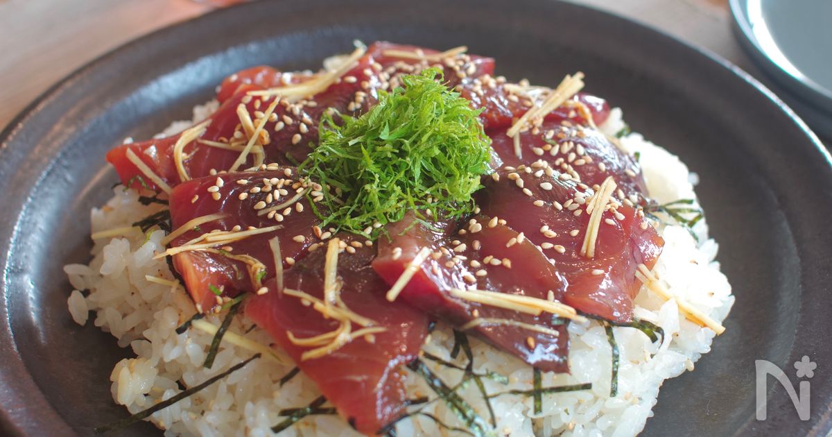 旬を味わう♪かつおのてこね寿司