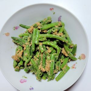 ふうかの作ってみた!投稿(いんげんの味噌ごま和え)