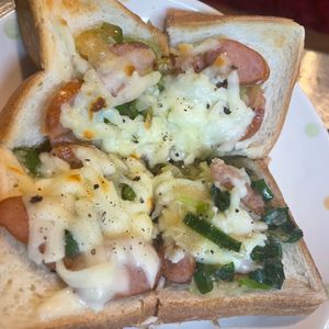 821766の作ってみた!投稿(【長ねぎあったら！】コンソメ味のねぎベーコンチーズトースト)