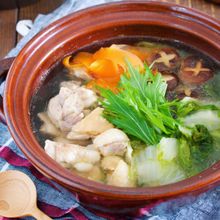 10分で♪『ヘルシー鶏塩鍋』スープまで飲み干す♪